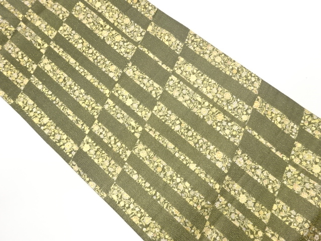 JAPANESE FUKURO OBI / WOVEN FLORAL PLANTS